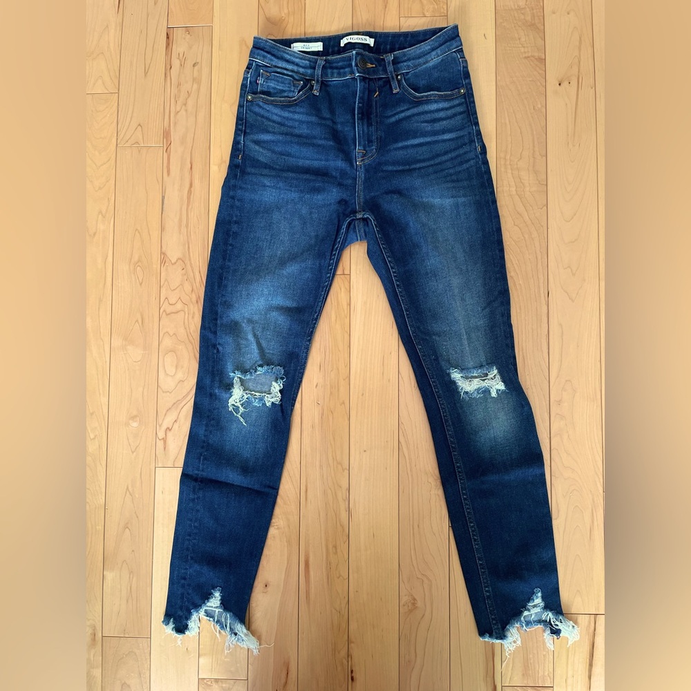 Vigoss Distressed High Waist Ankle Skinny Jeans